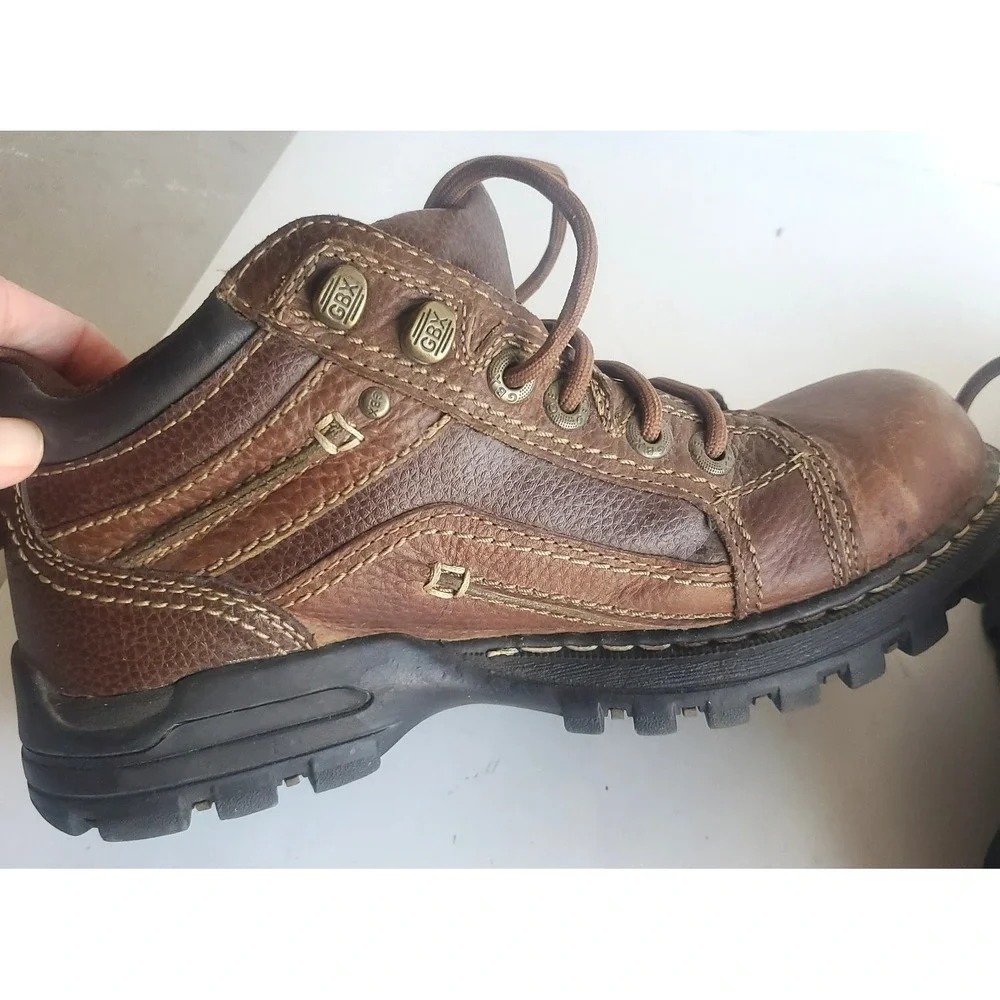 GBX San‎ Antonio Brown Leather Hiking Work Mens Shoes Size 8M